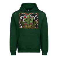 Forest Green aztec cowhide cacti Urban Hoodie - RanaPortraitStore