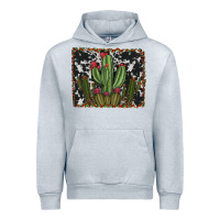 Heather Grey aztec cowhide cacti Urban Hoodie - RanaPortraitStore