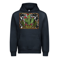 Navy aztec cowhide cacti Urban Hoodie - RanaPortraitStore