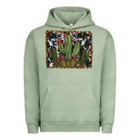 Pigment Oil Green aztec cowhide cacti Urban Hoodie - RanaPortraitStore