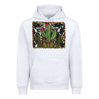 White aztec cowhide cacti Urban Hoodie - RanaPortraitStore