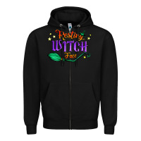 Black resting witch face Zipper Hoodie - Jasminsmagicworld
