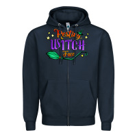 Navy resting witch face Zipper Hoodie - Jasminsmagicworld