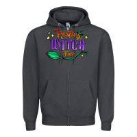 Smoke resting witch face Zipper Hoodie - Jasminsmagicworld