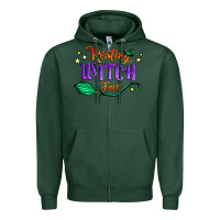 Sports Green resting witch face Zipper Hoodie - Jasminsmagicworld