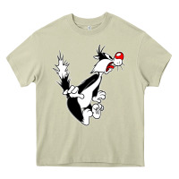 Mossy sylvester cat Heavy Core Tee - linhVisuals