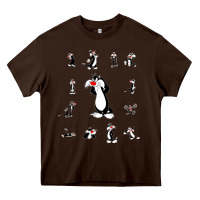Chocolate Brown sylvester cat Heavy Core Tee - linhVisuals