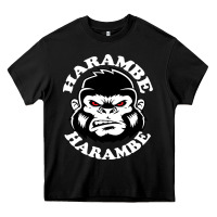 Black harambe Heavy Core Tee - linhVisuals