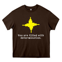 Chocolate Brown undertale   determination point Heavy Core Tee - linhVisuals