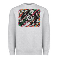 Heather Grey cowhide and serape background Heavyweight Sweatshirt - RanaPortraitStore