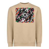 Mushroom cowhide and serape background Heavyweight Sweatshirt - RanaPortraitStore