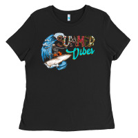 Black Summer Vibes Ladies Tee - CowhideDigitalArt