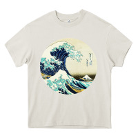 Cream great wave Heavy Core Tee - linhVisuals