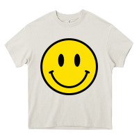 Cream vintage retro happy smiley face 80's 90's aesthetic sweatshirt Heavy Core Tee - linhVisuals