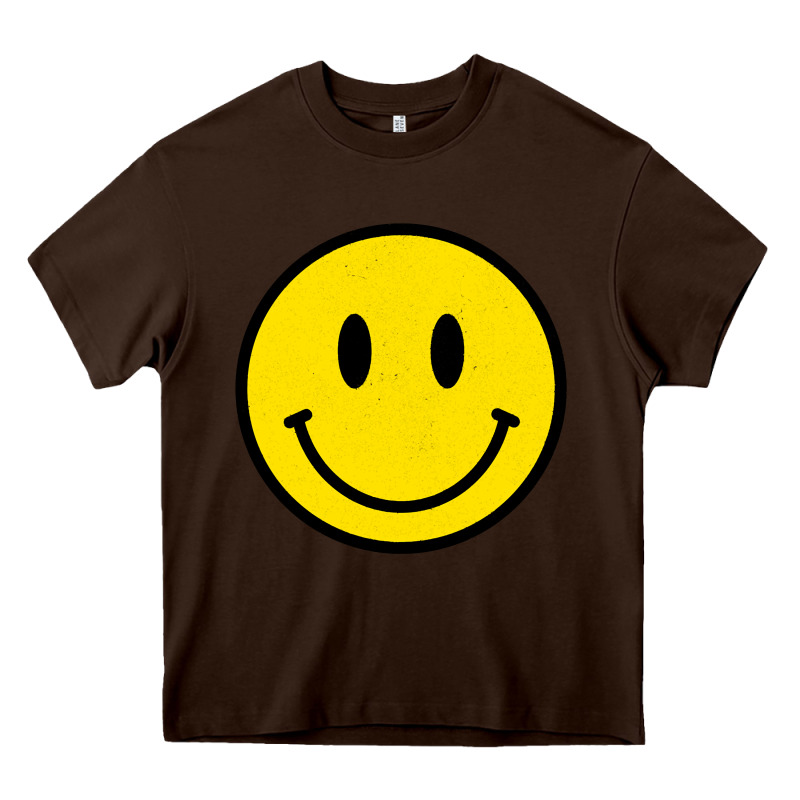 Vintage Retro Happy Smiley Face 80's 90's Aesthetic Sweatshirt Heavy Core Tee by linhVisuals | Teevron