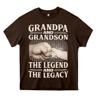 Chocolate Brown grandpa and grandson the legend t  shirtgrandpa and grandson the legen Heavy Core Tee - linhVisuals
