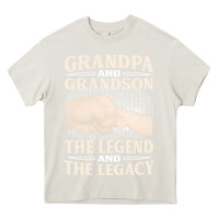 Cream grandpa and grandson the legend t  shirtgrandpa and grandson the legen Heavy Core Tee - linhVisuals