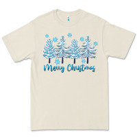 Bone merry christmas blue trees Premium Tee - FaDigitalArtStudio