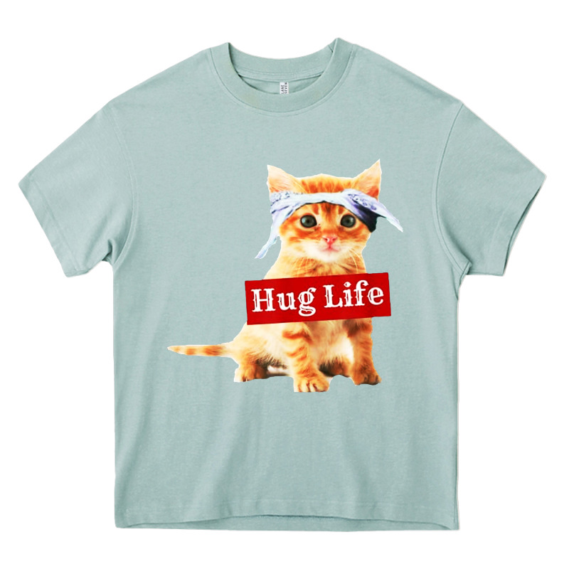 Hug Life Kitty Cat Heavy Core Tee by linhVisuals | Teevron