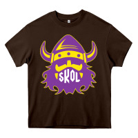 Chocolate Brown skol nordic viking helmet shirt Heavy Core Tee - linhVisuals