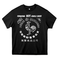 Black sriracha official hot chili sauce men's graphic Heavy Core Tee - linhVisuals