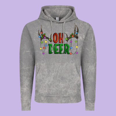 Oh Deer Christmas Vintage Hoodie Designed By Artiststas