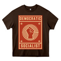 Chocolate Brown democratic socialist Heavy Core Tee - linhVisuals