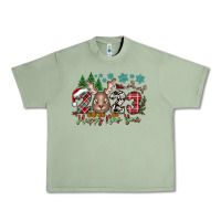 Oil Green 2023 Happy New Year Urban Heavy Tee - CowhideDigitalArt