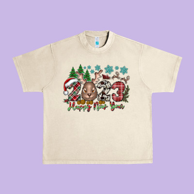 2023 Happy New Year Urban Heavy Tee Designed By Cowhidedigitalart