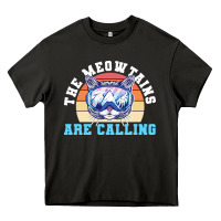 Asphalt skiing t  shirt ski goggles cat the meowtains are calling skier winter Heavy Core Tee - linhVisuals