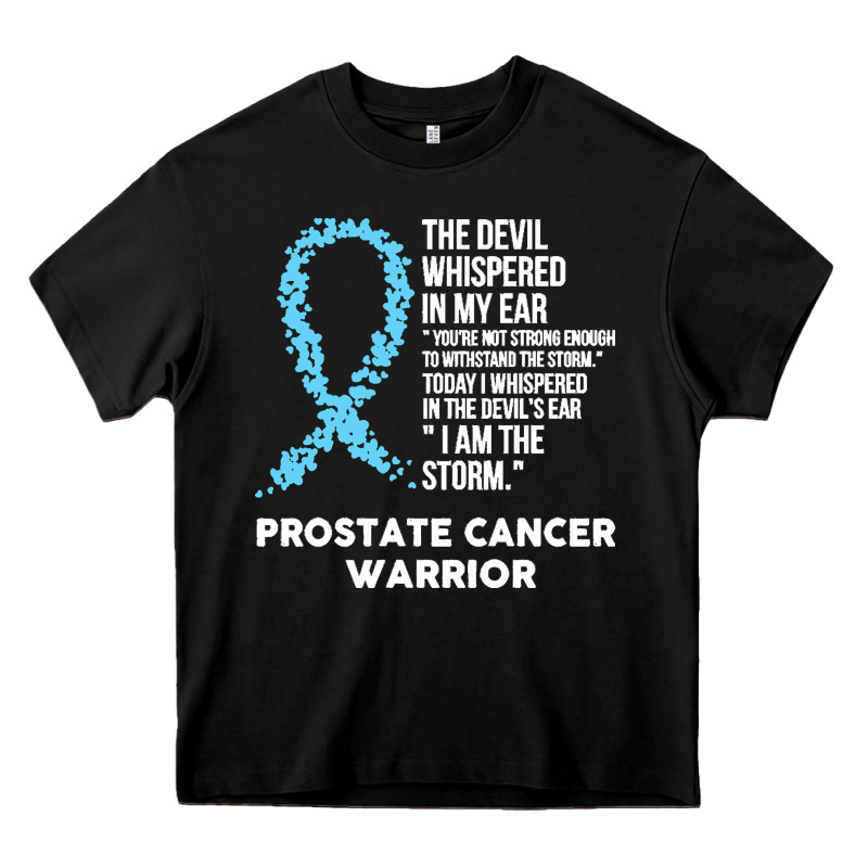 Prostate Cancer T  Shirt The Devil  Prostate Cancer Awareness Support Heavy Core Tee by linhVisuals | Teevron