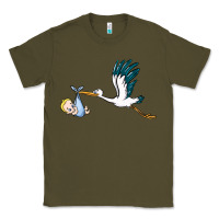 Stork With Baby Boy Classic Tee | Teevron