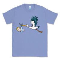 Colony Blue stork with baby boy Classic Tee - BarkalooDesign
