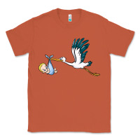 Copper stork with baby boy Classic Tee - BarkalooDesign