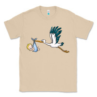 Mushroom stork with baby boy Classic Tee - BarkalooDesign