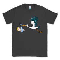 Smoke stork with baby boy Classic Tee - BarkalooDesign