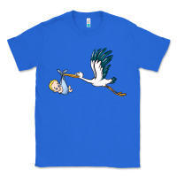 True Royal stork with baby boy Classic Tee - BarkalooDesign