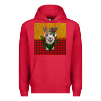Cardinal christmas alpacas Premium Hoodie - BarkalooDesign
