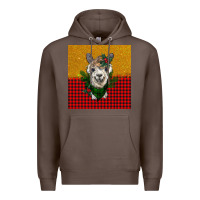 Coffee christmas alpacas Premium Hoodie - BarkalooDesign
