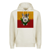 Oatmeal Heather christmas alpacas Premium Hoodie - BarkalooDesign
