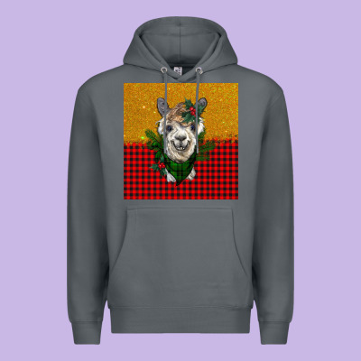 Christmas Alpacas Premium Hoodie Designed By Barkaloodesign