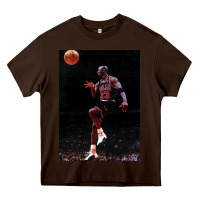Chocolate Brown Michael JorDunk Heavy Core Tee - linhVisuals
