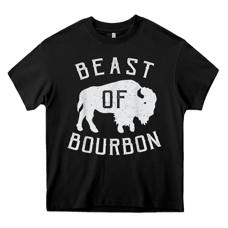 Beast Of Bourbon Drinking Whiskey Design Bison Buffalo Party T Shirt Heavy Core Tee by linhVisuals | Teevron