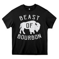 Black beast of bourbon drinking whiskey design bison buffalo party t shirt Heavy Core Tee - linhVisuals