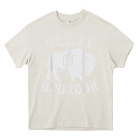 Cream beast of bourbon drinking whiskey design bison buffalo party t shirt Heavy Core Tee - linhVisuals