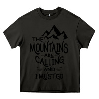 Asphalt the mountains are calling and i must go   black Heavy Core Tee - linhVisuals