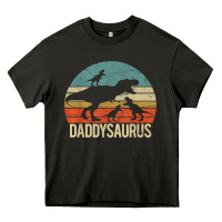 Asphalt daddy dinosaur daddysaurus 3 three kids xmas christmas gift t shirt Heavy Core Tee - linhVisuals