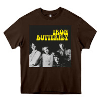 Chocolate Brown iron butterfly Heavy Core Tee - linhVisuals