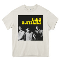 Cream iron butterfly Heavy Core Tee - linhVisuals