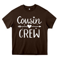 Chocolate Brown cousin crew t shirt Heavy Core Tee - linhVisuals